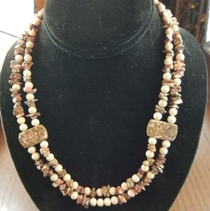 Natural Jasper Gemstone Necklace + Bracelet.